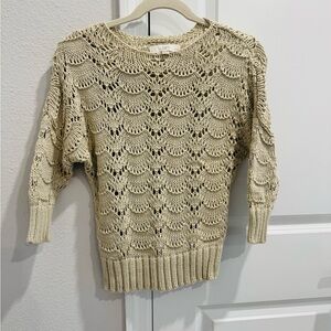 LOFT Women's Tan Knit Sweater